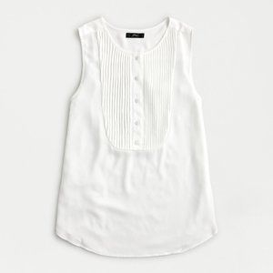 J. Crew Women's NWT Drapey Sleeveless Tuxedo Top